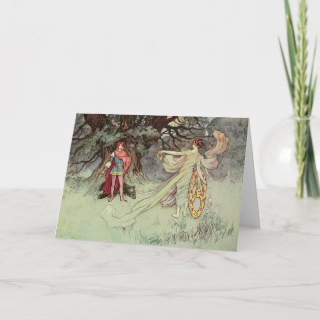 Fortunatus Verzauberte Prinzessin Vintage Märchen Karte (Vorderseite)
