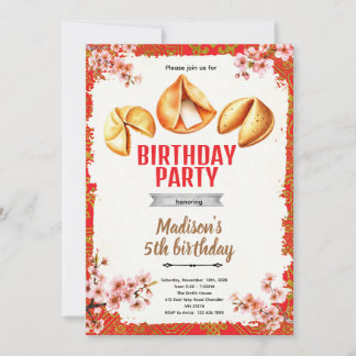 Fortune Cookie Birthday Invitation Einladung