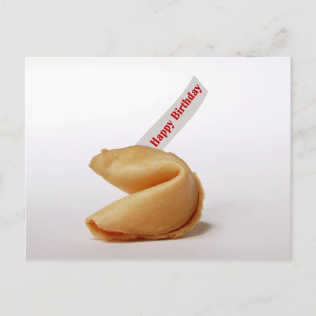 Fortune Cookie Geburtstag Grußkarte Postkarte (Vorderseite)