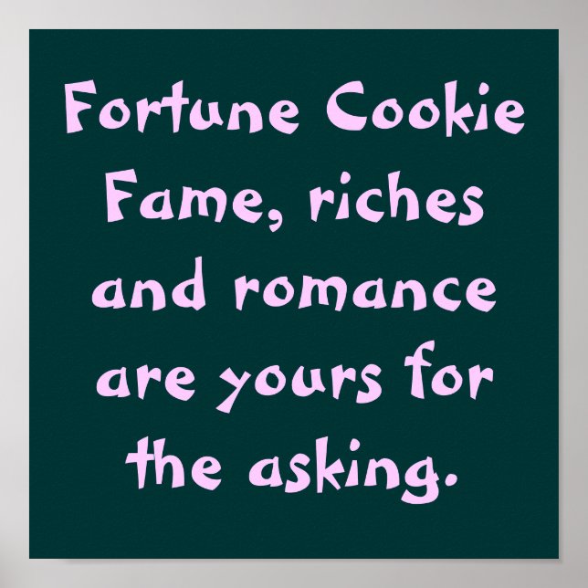 Fortune Cookie Poster (Vorne)
