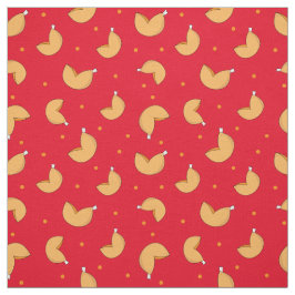 Fortune Cookie Red Chinese Viel Glück Pattern Stoff