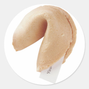 Fortune Cookie Runder Aufkleber