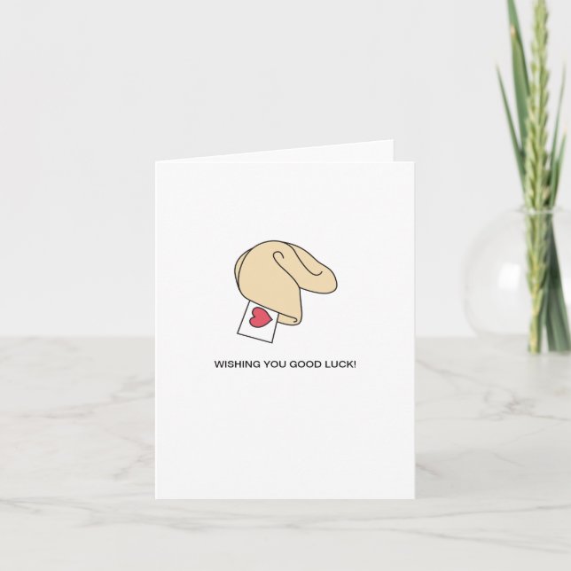 Fortune Cookie Viel Glück Card Karte (Vorderseite)