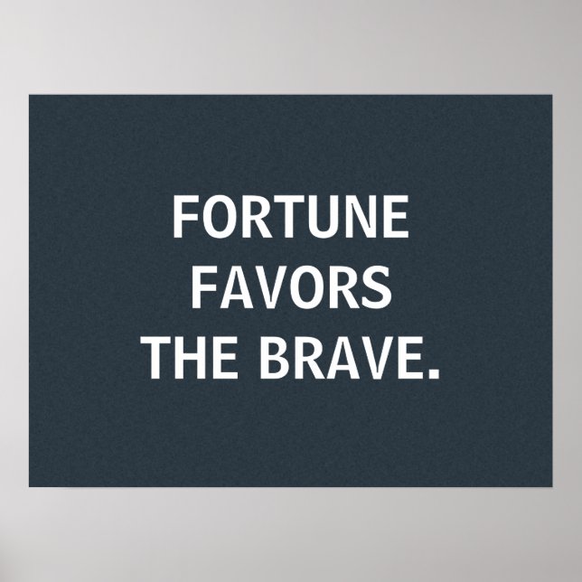 Fortune favorise les braves, affiche personnalisée (Devant)