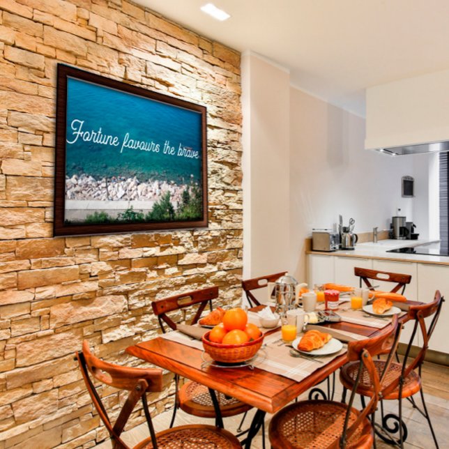 Fortune privilégie le brave poster proverbe (Créateur téléchargé)