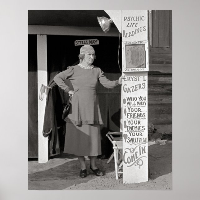 Fortune Teller, 1938. Vintages Foto Poster (Vorne)