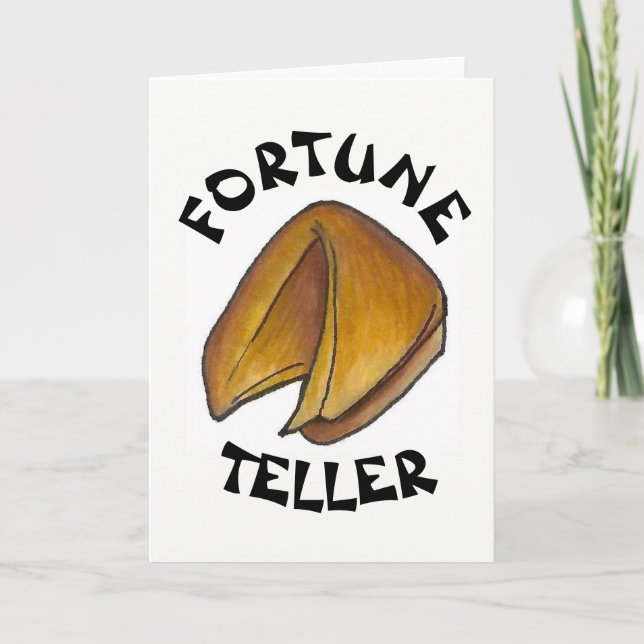 Fortune Teller Cookie Chinese Restaurant Viel Glüc Karte (Vorderseite)