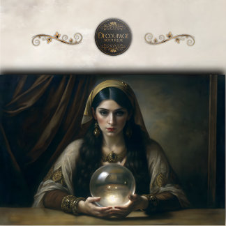 Fortune Teller Crystal Ball Decoupage Seidenpapier