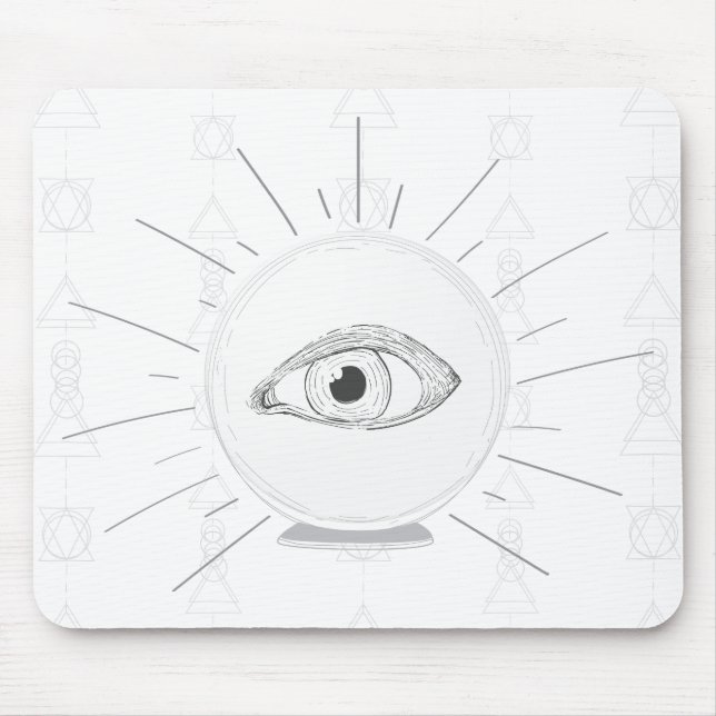 Fortune Teller Eye Seer Esoteric Crystal Ball Mousepad (Vorne)