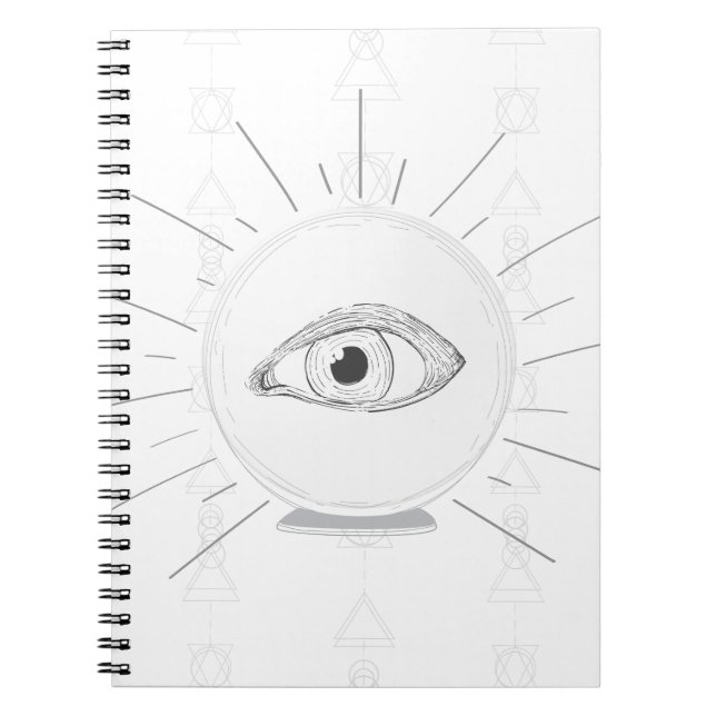 Fortune Teller Eye Seer Esoteric Crystal Ball Notizblock (Vorderseite)