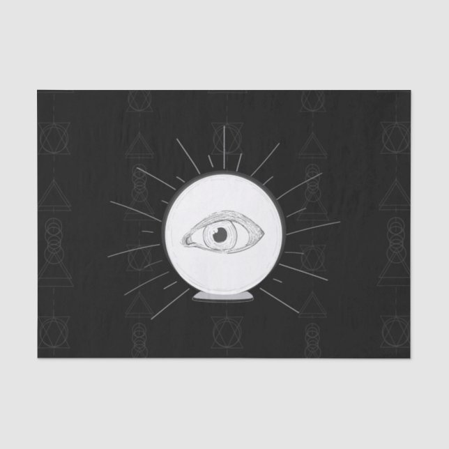Fortune Teller Eye Seer Esoteric Crystal Ball Seidenpapier (Vorderseite)