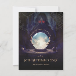 Fortune Teller Halloween RSVP Card Karte