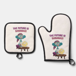 Fortune teller monkey ofenhandschuh & Topflappen-Set