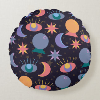 Fortune Teller Pattern Rundes Kissen