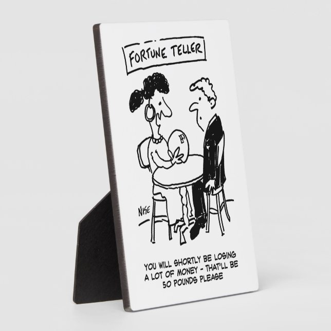 Fortune Teller Predicts a Financial Loss Fotoplatte (Seite)