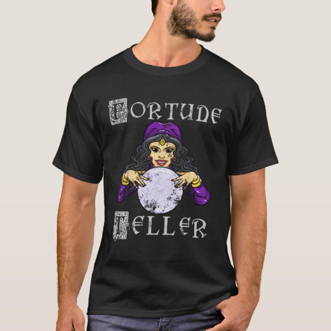 Fortune Teller Psychic Retro Circus T-Shirt (Vorderseite)