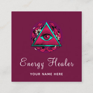 Fortune Teller Psychisch Esoteric Alles sieht Auge Quadratische Visitenkarte