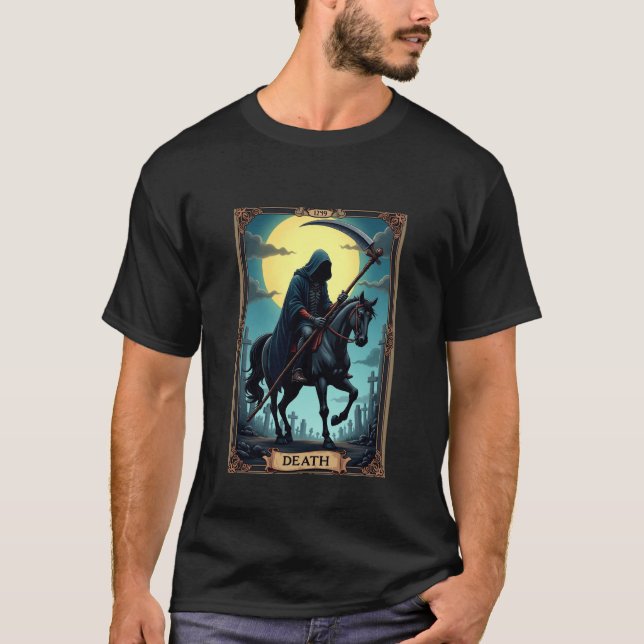 Fortune Teller Tarot Card Death T-Shirt (Vorderseite)