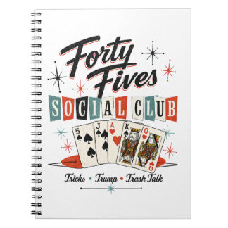 Forty Fives Social Club Retro-Notizbuch Notizblock