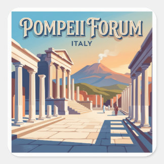 Forum of Pompeii Italy Quadratischer Aufkleber