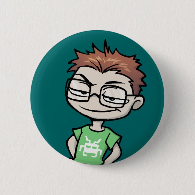 Forumwarz Hacker-Knopf Button (Vorderseite)