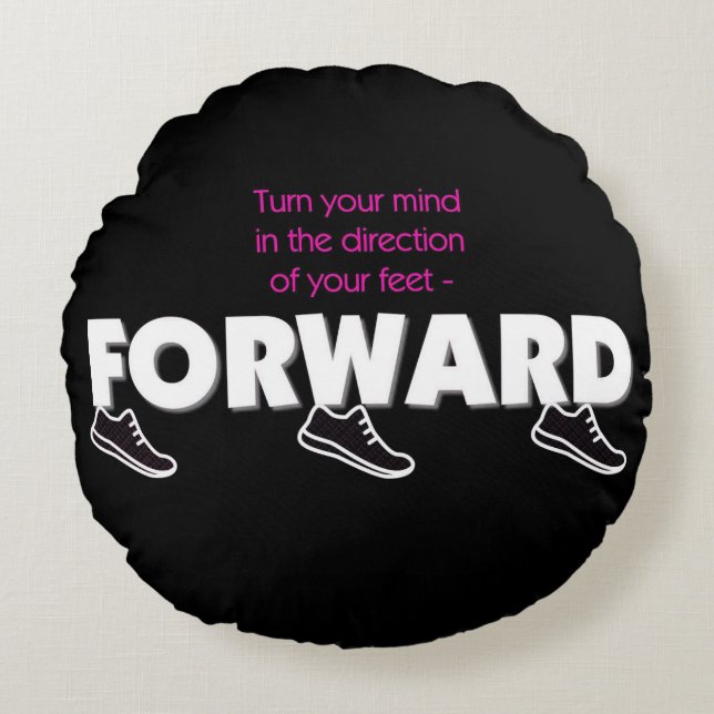 FORWARD Collection Rundes Kissen (Vorderseite)