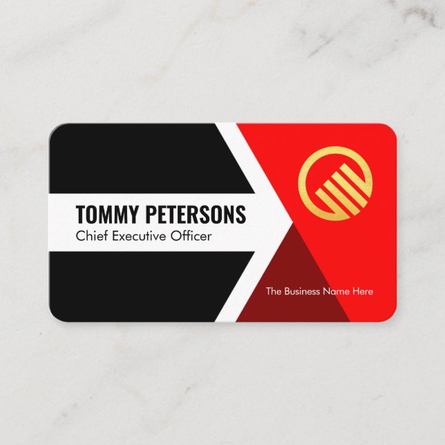 Forward Moving Arrowhead To Success CEO Visitenkarte (Vorderseite)