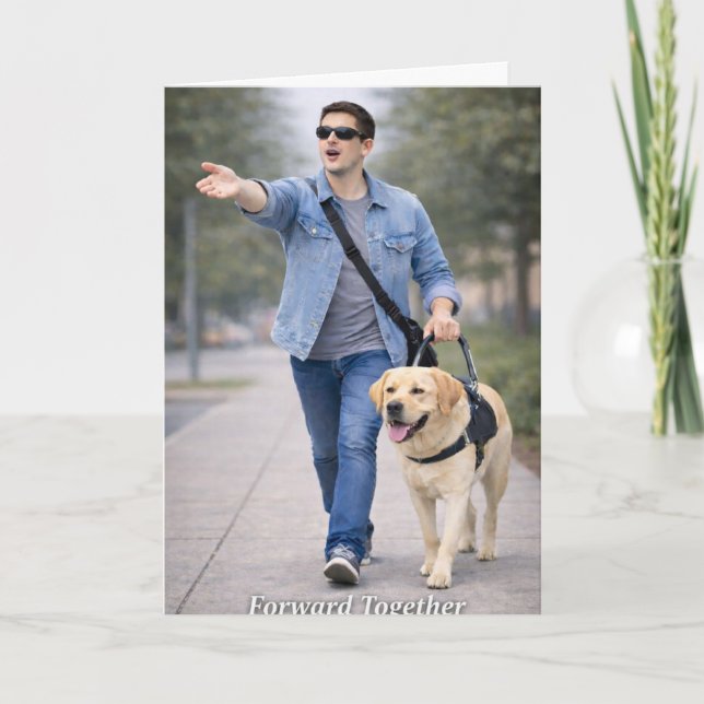Forward Together – Guide Dog Team Graduation Card Karte (Vorderseite)