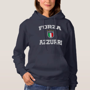 Forza Azzurri Italia Jersey 2021 Football Funs T-S Hoodie