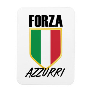 Forza Azzurri Italienischer Flaggenfußball Magnet