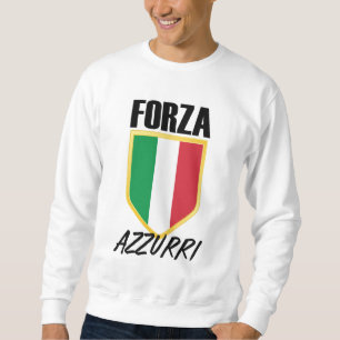 Forza Azzurri Italienischer Flaggenfußball Sweatshirt