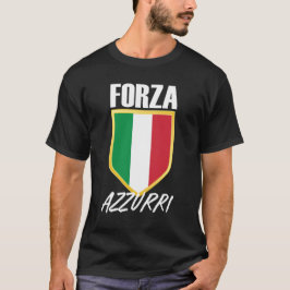 Forza Azzurri Italienischer Flaggenfußball T-Shirt