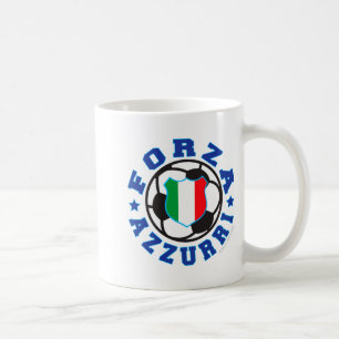 Forza Azzurri Kinder Italienisch Fußball T-Shirt  Kaffeetasse