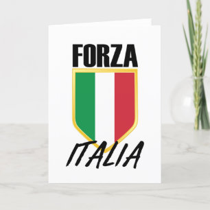 Forza Italia Flag Soccer Feiertagskarte