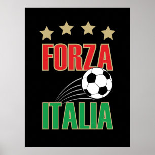 Forza Italia Fußball Italien Poster