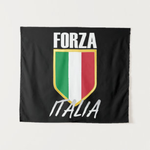 Forza Italia Italia Flag Soccer Wandteppich