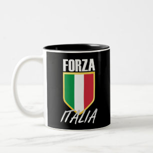 Forza Italia Italia Flag Soccer Zweifarbige Tasse