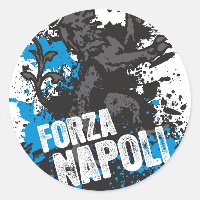 Forza Napoli Runder Aufkleber (Vorderseite)