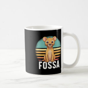 Fossa Animal Graphic Retro Sunset Madagas Kaffeetasse