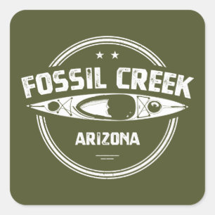 Fossil Creek Arizona Kayaking Quadratischer Aufkleber