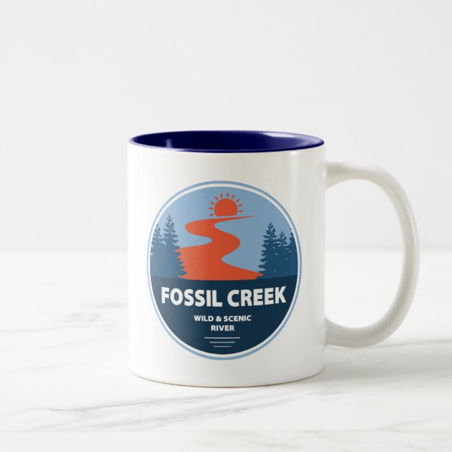 Fossil Creek Wild und Landschaftlicher Fluss Arizo Zweifarbige Tasse (Rechts)
