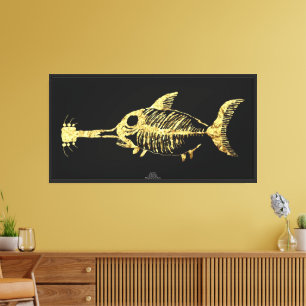 Fossil Fish Guitar Shark Talking Canyons, Ne Print Leinwanddruck