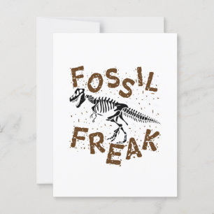 Fossil Freak Paleontology Dinosaurier Knochen Postkarte