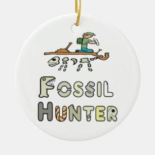 Fossil Hunter Keramik Ornament