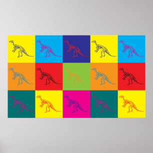 Fossil-Pop-Kunst Poster