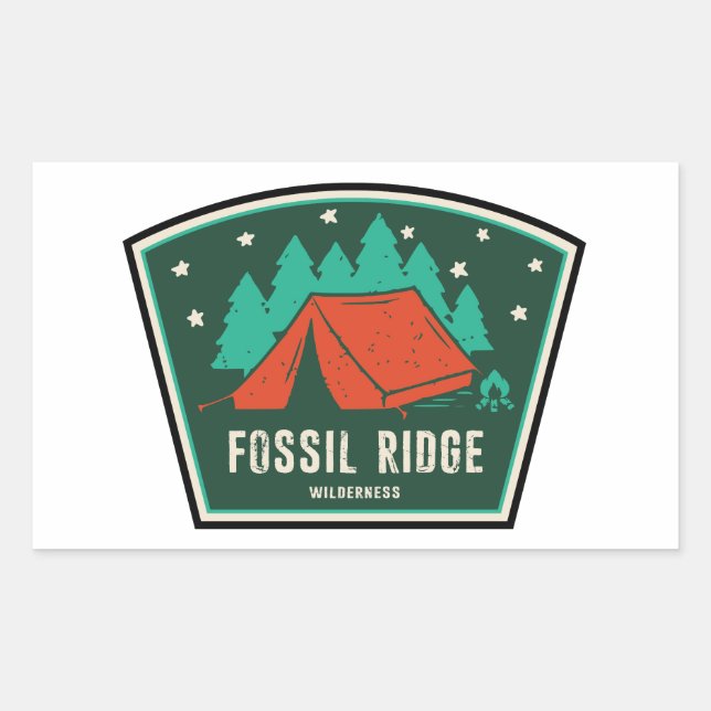 Fossil Ridge Wilderness Colorado Camping Rechteckiger Aufkleber (Vorderseite)