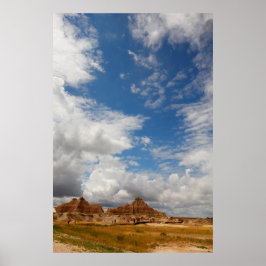 Fossile Ausstellungsfläche, Badlands Nationalpark, Poster