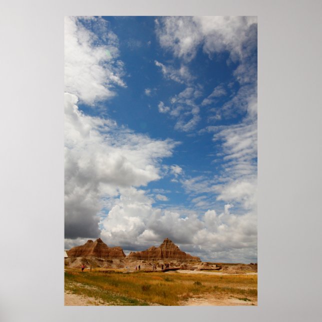 Fossile Ausstellungsfläche, Badlands Nationalpark, Poster (Vorne)