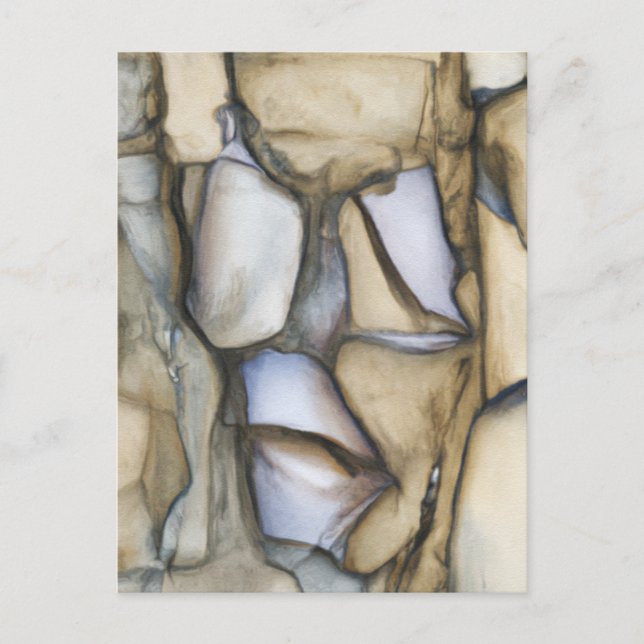 Fossile Kunst - Cooles Rockmuster Postkarte (Vorderseite)