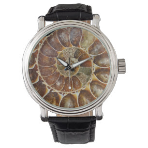 Fossile Muschel Armbanduhr